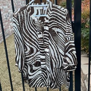 Chico’s Animal Print Top, Size 1